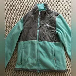 North Face teal and grey Denali size womens XL